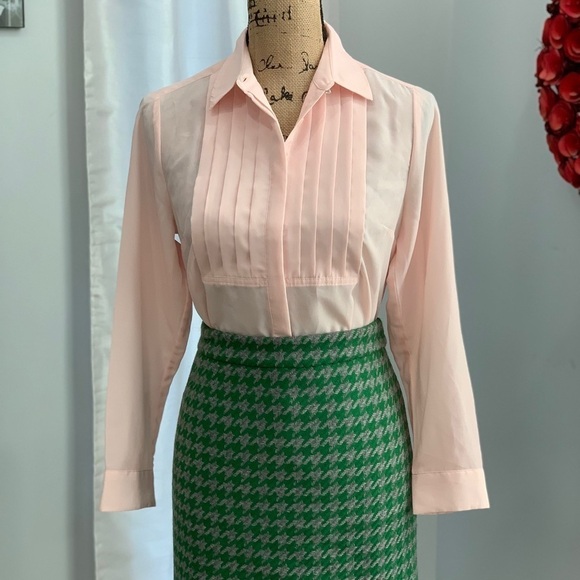 Talbots long sleeve pink blouse button down front shirt size SP - Picture 2 of 8